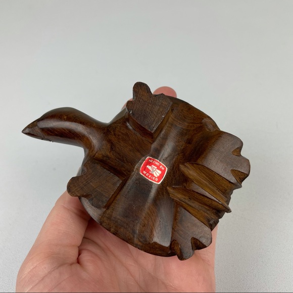 VTG Ironwood Hand Carved Turtle Tortoise Small Figurine Made in Mexico MCM Bohem - Picture 11 of 15